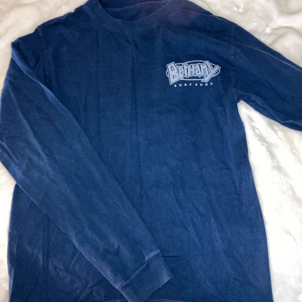 Bethany surf shop navy long sleeve T-shirt